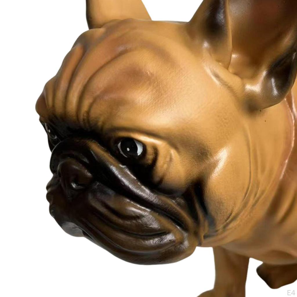 Dog Garden Statue Collectible Handmade Resin Craft Cute Animal Sculpture Puppy Figurine for Living