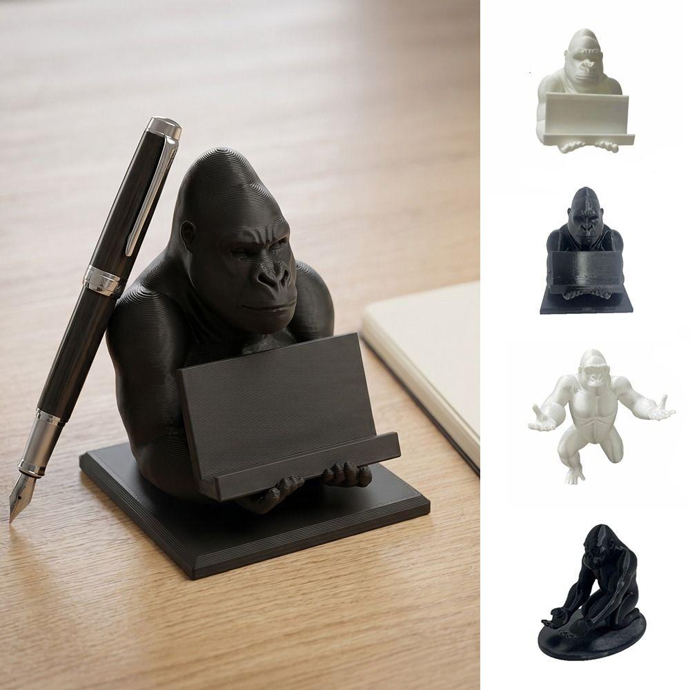 Funny Gorilla-Shaped Stand Creative Decorations Pen Holder 3D Printed Multi-functional Desktop Accessory Birthday Gift