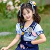 Girls' Summer Rabbit Police Costume Set - Stylish Two-Piece Performance Outfit