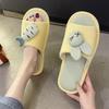 Cute Cotton Linen Slippers for Women - Silent Indoor Home Footwear for Spring and Autumn