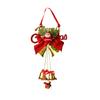Christmas Bell Plastic Jingle Bells Xmas Tree Hanging Ornament with Bow And Artificial Pine