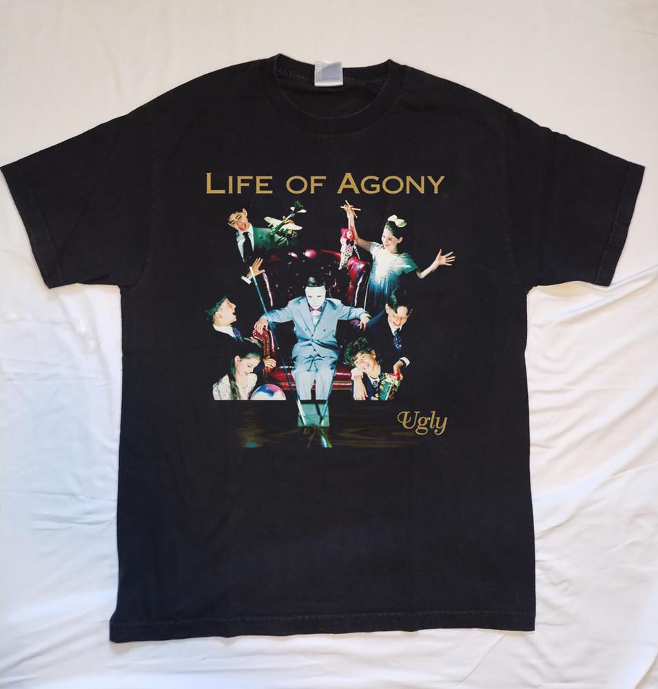 

Collection Life Of Agony Ugly Album T Shirt Black All Size Unisex T-Shirt XXL