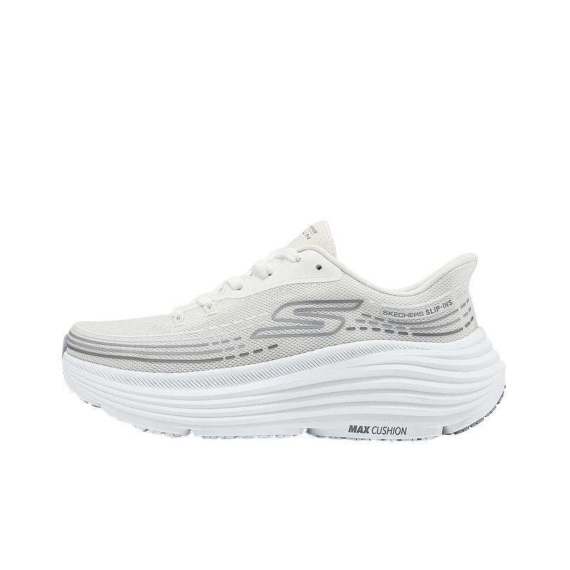 Skechers Go Series Comfortable Lace-Up Breathable Mesh Cushioning Low-Top Running Shoes Women sneaker 129488-WGY 38