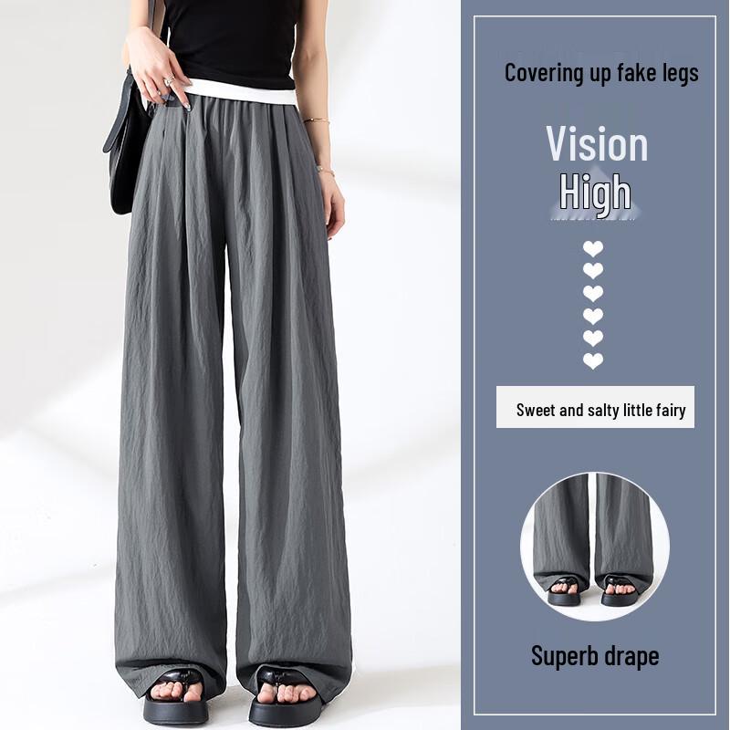 MJ STYLE Women's Flowy Wide-Leg Casual Pants