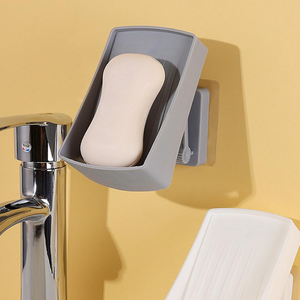 Buy Retractable Soap Dish Wall Mounted Soap Case Holder Draining Tray ...