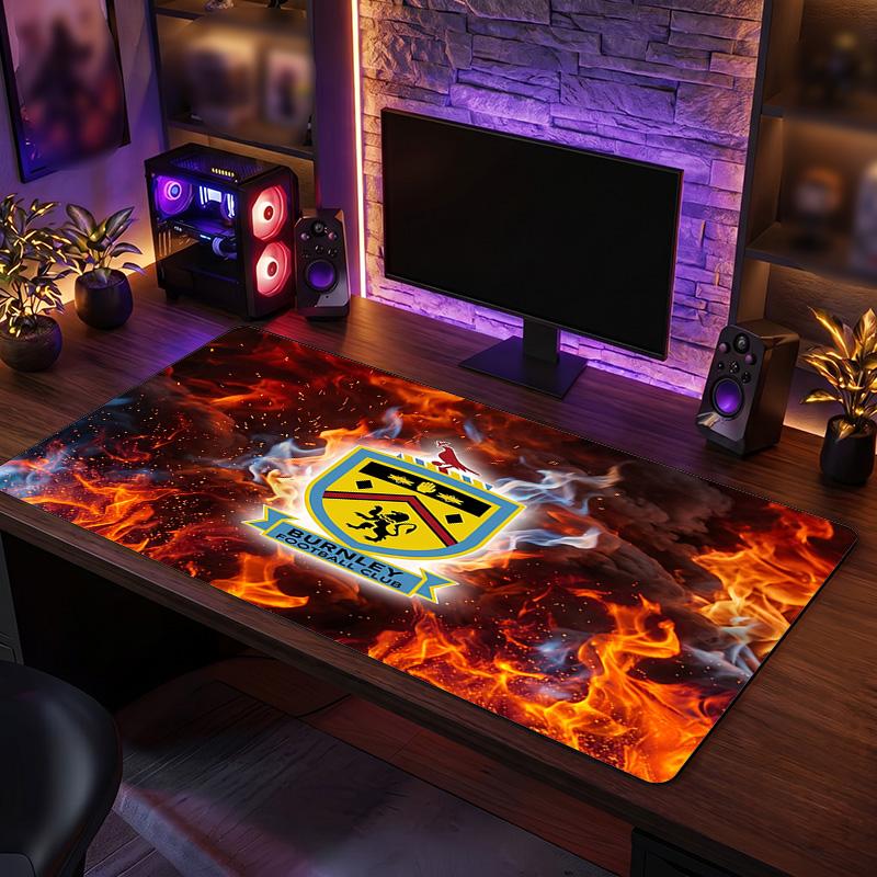 Burnley Football Print Large Mouse Pad, Anti-Slip Extended Gaming Desk Mat for Office Home