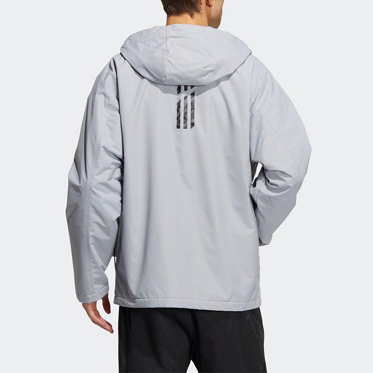 Adidas Transformers Collaboration, Year of the Tiger Limited Edition TF Jacket 22 Solid Color Hooded Sports Jacket Men Jacket Gray HM7465