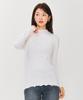 CHASECULT Women'S Frilled Mock Neck T-Shirt - Ivory