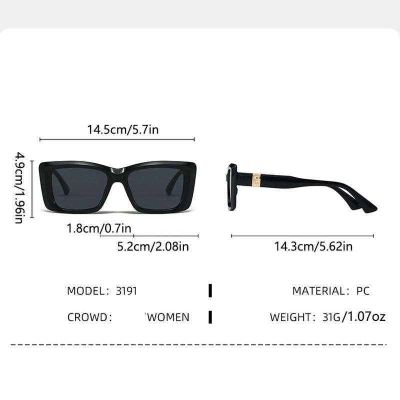 New Fashion Square Sunglasses Trendy Light Luxury Sunglasses For Men's High-end Ultraviolet-proof Large Frame
