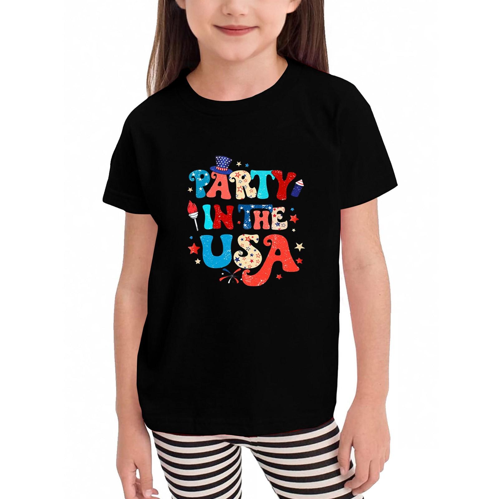 

Футболки для малюків, дівчаток, хлопчиків, дитячі футболки з принтом і короткими рукавами для хлопчиків і дівчаток 100 чорний