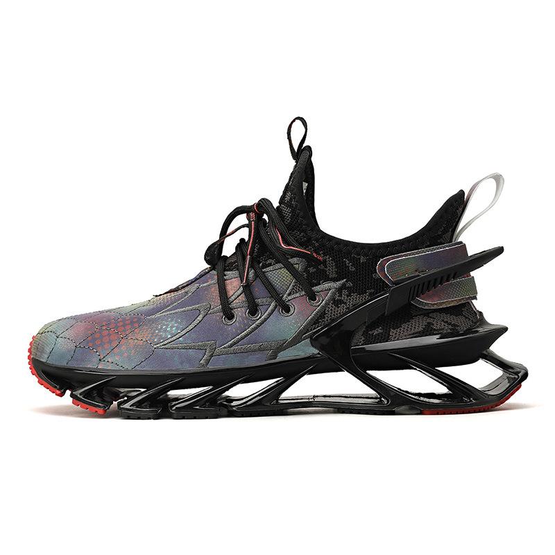 

Мужская дышащая повседневная спортивная обувь, уличная нескользящая обувь для бега, модная баскетбольная обувь 44 чёрный