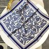 Women's French Retro Silk Cashew Scarf: Versatile Square Ribbon Headscarf