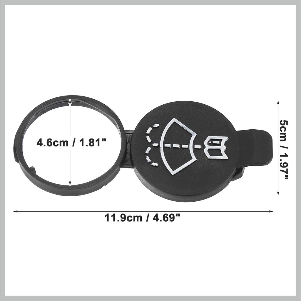 Windshield Washer Fluid Reservoir Bottle Tank Cap Fit for Malibu Sonic Corvette - Pack of 4 Black Replacement Car Parts