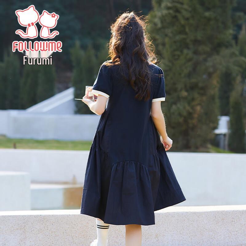 Floyomi Girls' Contrast Polo Collar Summer Dress