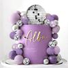 31pcs Disco Balls Cake Toppers Pearl Glitter Pink Cake Balls Mirror Disco Balls Cake Decoration for Birthday Wedding Party Decor 5