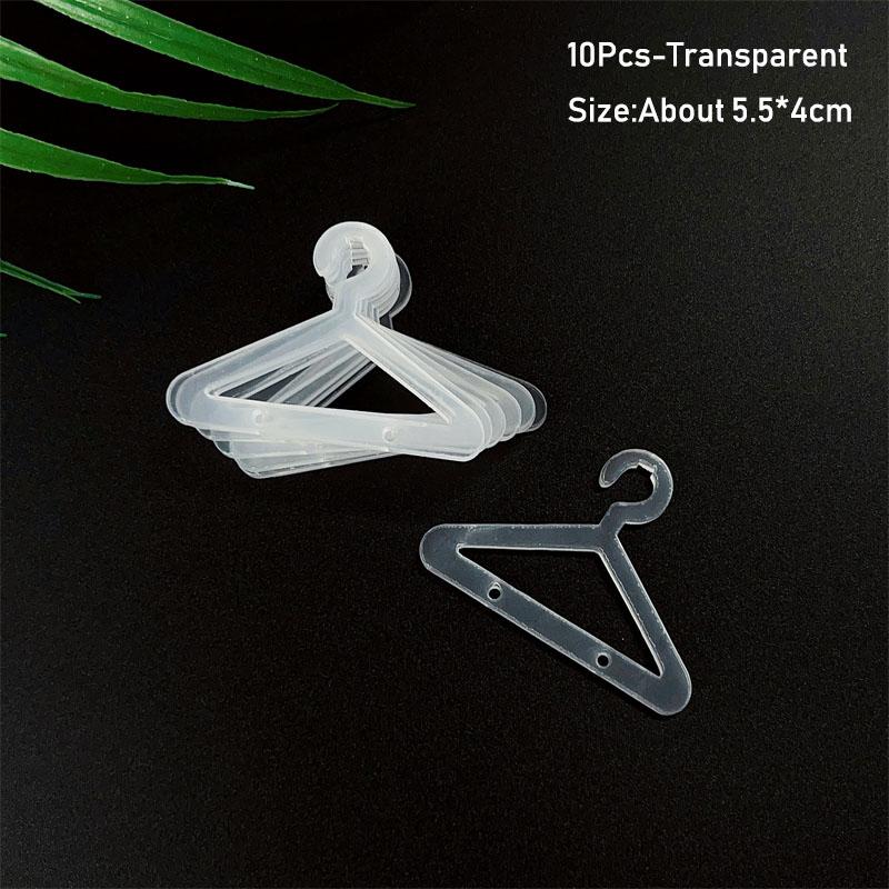 8Pcs Coat Hanger Clear Acrylic Jewelry Display Rack Earrings Hanging Stand Organizer Tabletop Ear Stud Jewelry Storage Holder