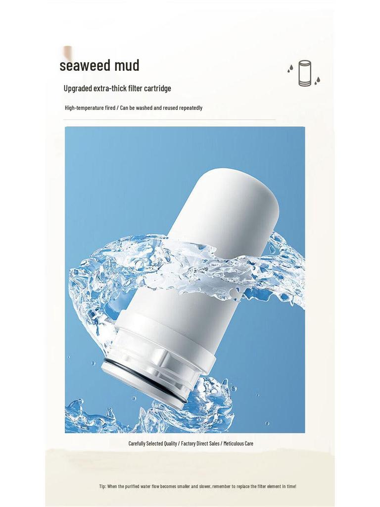 304 Stainless Steel Transparent Faucet Water Purifier with Ultrafiltration and Ceramic Descaler for Direct Drinking.