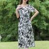 Elegant Dresses for Women Plus Size Casual Short Sleeve Vintage Long Dress Summer Clothes
