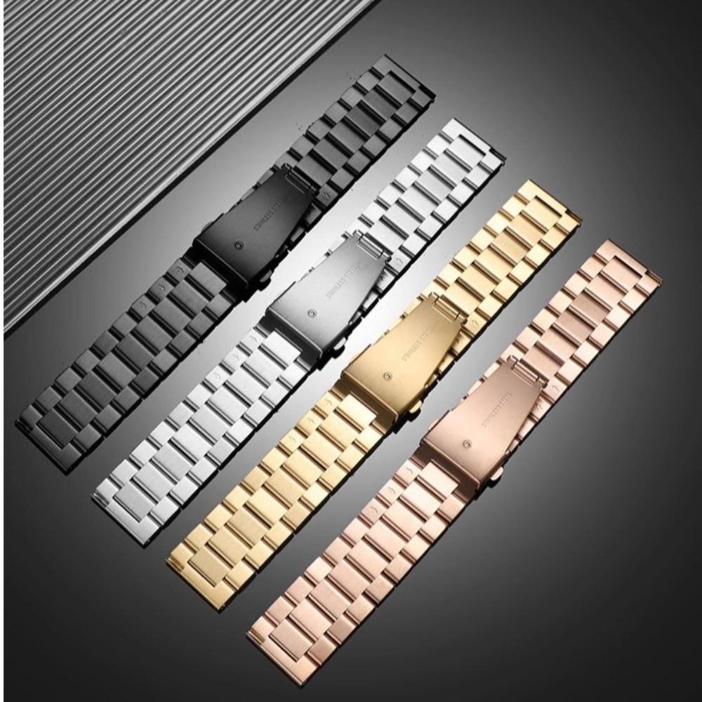 Classic Metal Watch Strap 20mm Three-Bead Watch Strap Chain Metal Chain Strap Women