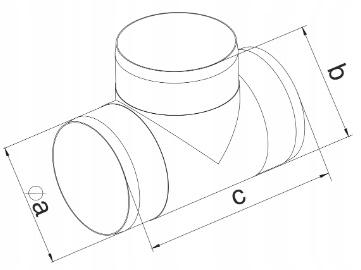 Trójnik Kanału Okrągłego 125Mm - Rx 02-472