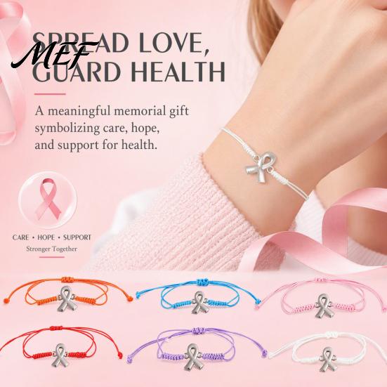 Verstelbaar Vriendschapskoord Armband 2 STUKS Handgeweven Gevlochten Armbanden met Metalen Lint Hanger, Bewustzijnssymbool Polskoord Polsbandjes, Dagelijks