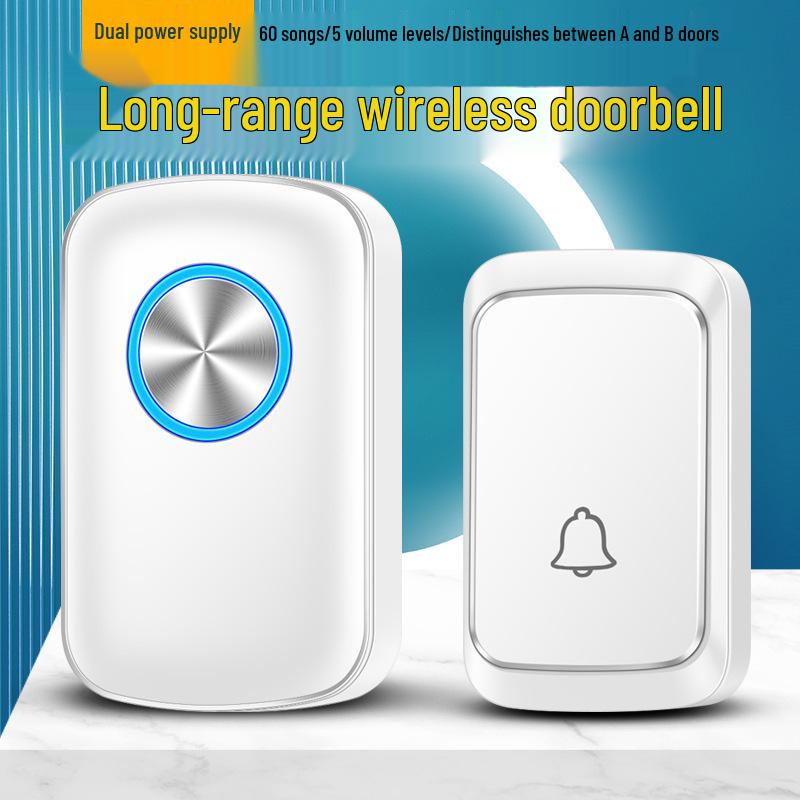 Waterproof Wireless Doorbell: Battery-Powered, One-to-One, Non-Plugged Design