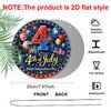2D Flat, 1pc Round 4th of July Aluminum Hanging Sign, Patriotic Bald Eagle Statue of Liberty Balloon Firework Design, Retro Distressed Patriotic Wall