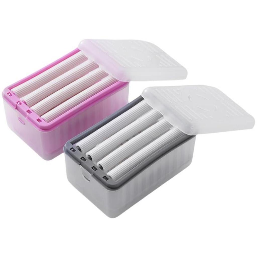 Soap Dish, Automatic Draining Rotating Holder, MultiFunctional Storage Box, Bathroom Gray 1