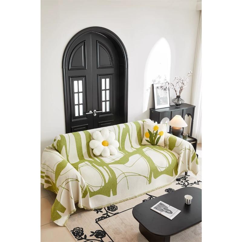 Geometric Abstract Modern Style Simple Chenille Thickened Non-Slip Sofa Cover Sofa Cover Cloth Cover Cover a Piece of Full Cover Cloth