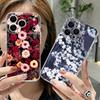 Retro Floral Pattern Case For iPhone 17 Pro Max Coque iPhone 16 15 14 13 Pro Max 11 Clear TPU Silicone Soft Cover