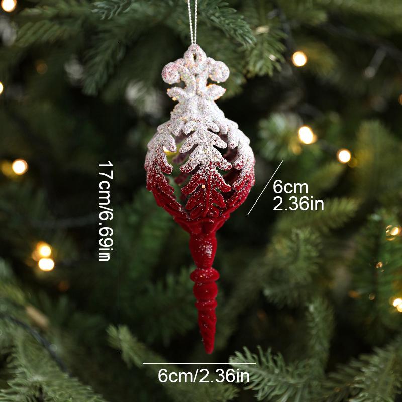 1PC luxurious velvet Christmas decoration easy to hang Christmas decoration exquisite and cute snowflake deer pendant