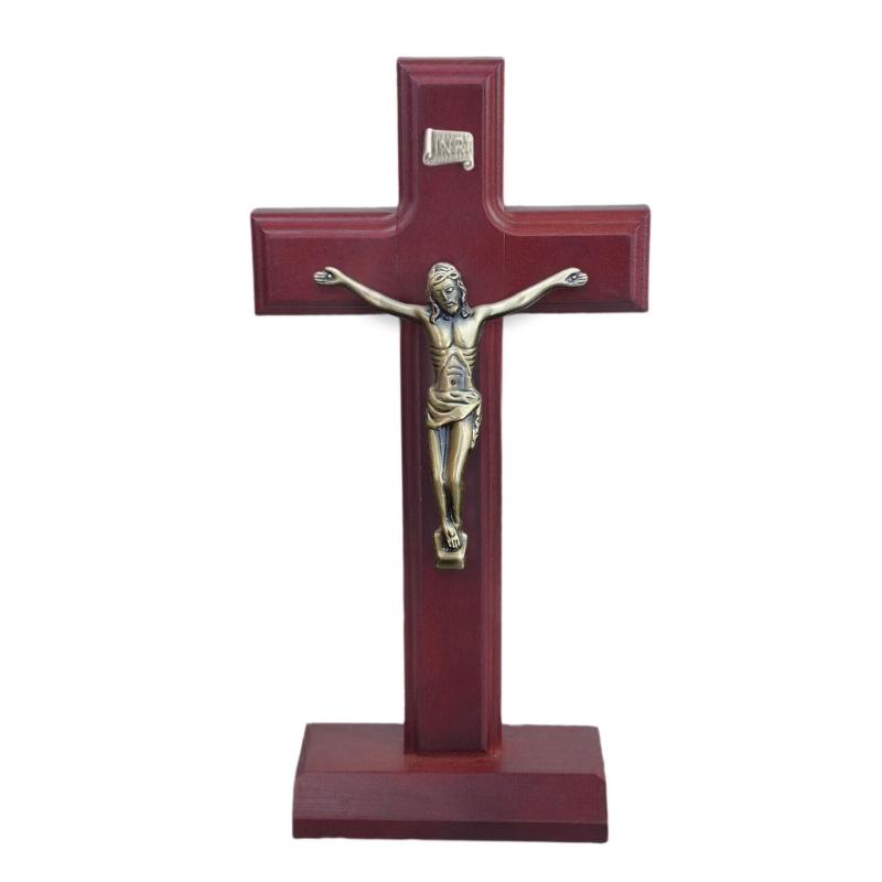 Tabletop Wall Mount Religious Decoration Religious Christian Standing Crucifix Prayer Religious Gift Enduring