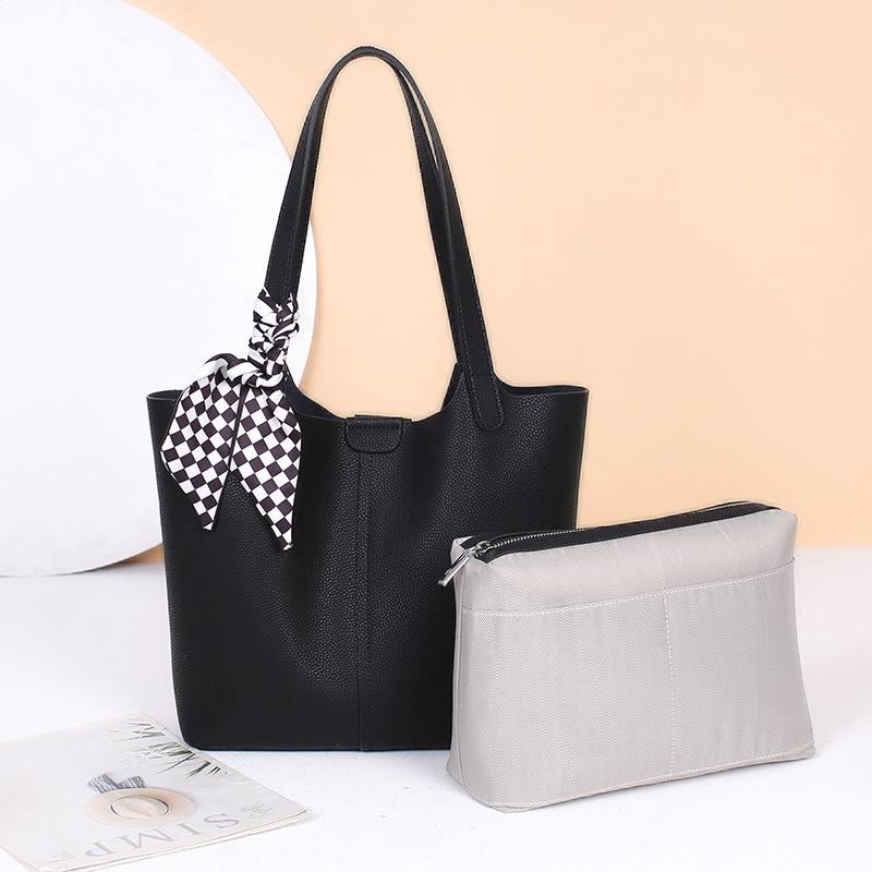 Echtleder Damen Tasche Premium Sense Nische Schulter Unterarm Handtasche Große Kapazität Tragetasche