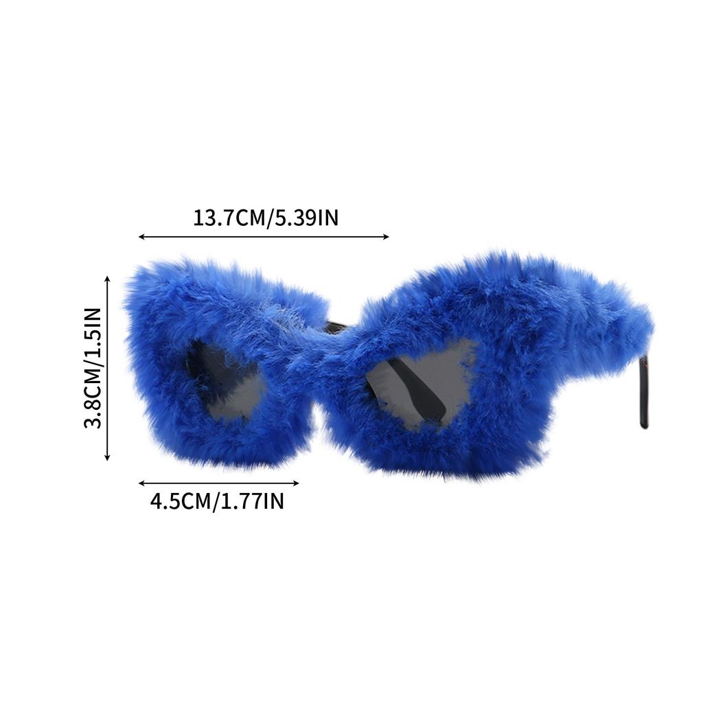 Halloween Party Kostüm Auge Sonnenbrille Mode Niedlich Bunt Plüsch Flauschig Verkleidungszubehör Punk Weiche Samt-Schattierungen Sonnenbrille