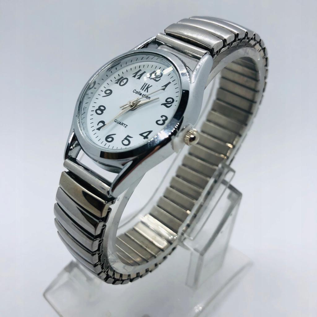 Montre Homme et Femme Confortable, Étendue, Sur un Bracelet Élastique, Bracelet Doré, Senior
