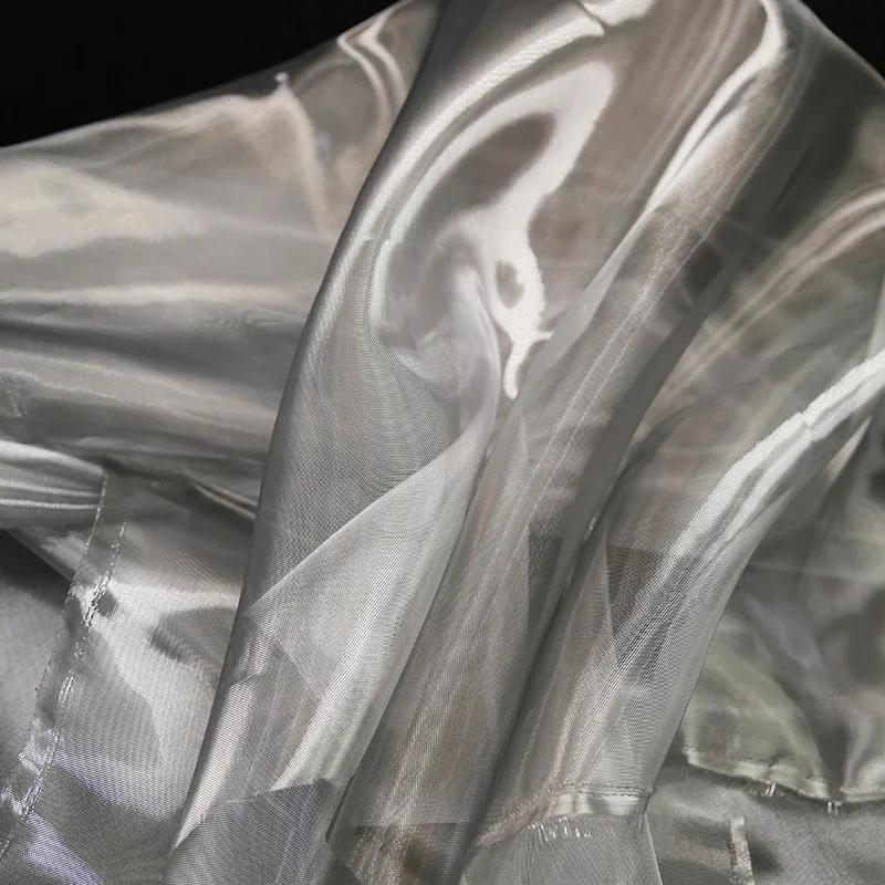 50x140cm Imitated Silk Satin Fabric Lining Mesh Cloth Material for Sewing Dress Costume Curtains Handmade DIY Craft Material