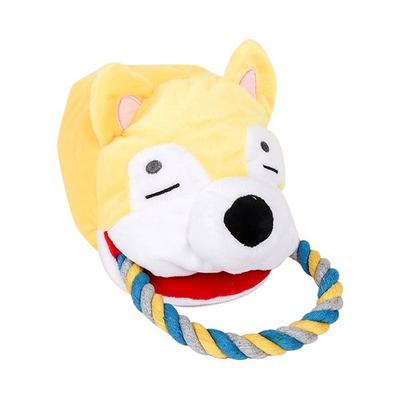 Dingdongpet Pet Tug Toy 12cm X 24cm X 18cm, Shiba Yellow, 1 Piece