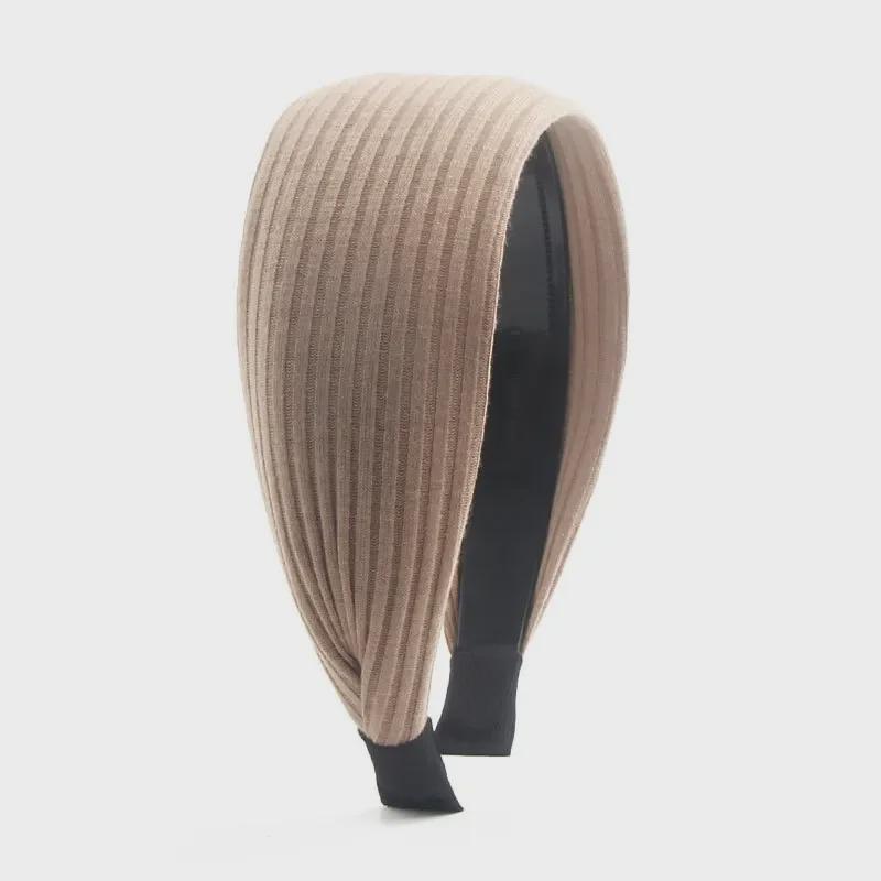 Mori Girl din țesătură coreeană Bentita cu boruri largi pentru femei - Accesoriu pentru păr de culoare uni