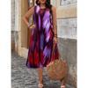 Taglia Grande 3XL Abito Casual da Donna Turchese Bianco Abiti Astratti Donna Estate Hawaii Viaggio Vacanza Abito da Donna Abbigliamento Y2k