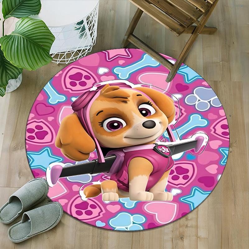 1pc Paw9 Carpet, Round Rug, Comfortable, Suitable for Entryways, Living Rooms, Office, And Bedrooms, Christmas Decoration
