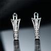 Ohrclips aus 925er Silber mit Zirkonia im Vintage-Stil, anlaufgeschützt, für Damen