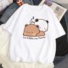 Bubu Dudu T Shirt Women Kawaii Cartoon Y2k Punk Funny T-shirt Hip Hop Unisex Streetwear Harajuku Anime Tshirt Female Clothing