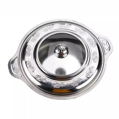 Stainless Steel Buffet Chafing Dish Food Tray Handle Hot Pot Portable Cooking Gear Save Space Detachable Legs