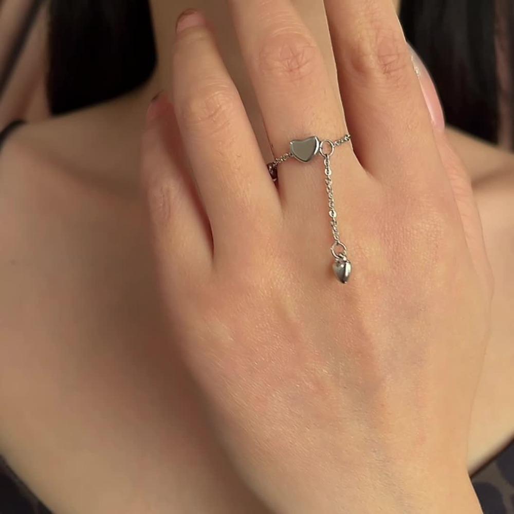 1 ks Stylový Jednoduchý Elegantní Roztomilý Design Nastavitelný Prsten Lásky Valentýn