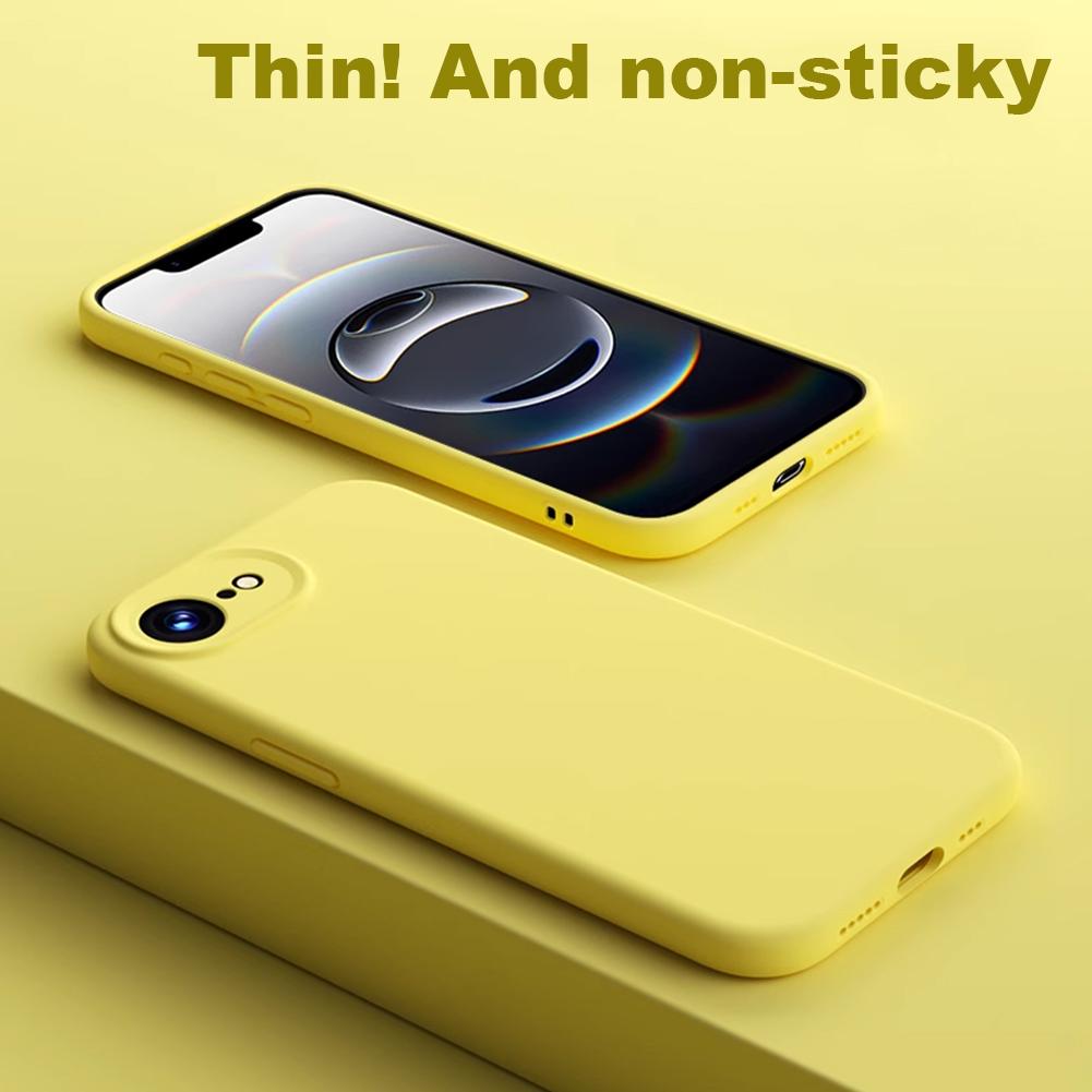 Für iPhone 16e Flüssigsilikonhülle Rutschfeste Handy-Schutzhülle Wasserdichte Leichte Handyhülle Ultradünne Handy-Rückseite
