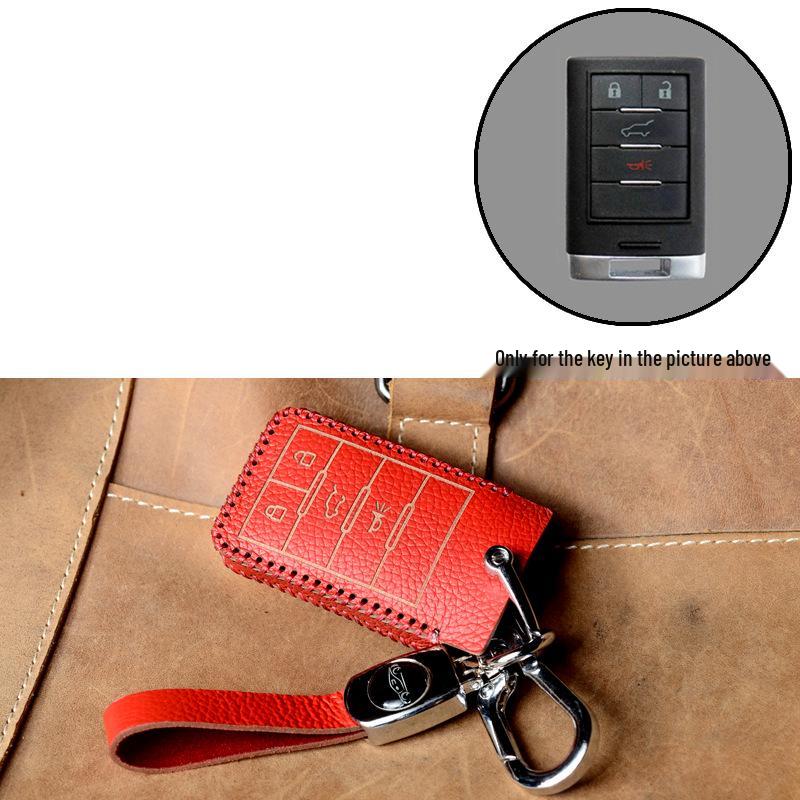 Cadillac Key Case with Snap Button for XT4, XT5, CT5, XT6, XTS, ATSL, CT6, CT4 Models