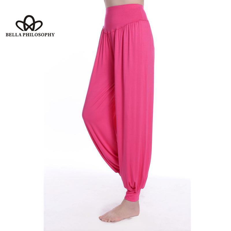 Women's Yoga Pant Elastic Lady Pants Loose Modal Cotton Soft Dance Harem Pants Sports