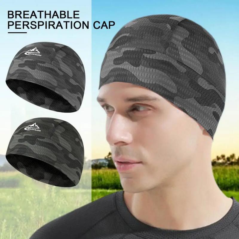 Fodera per Cappello Sportivo Traspirante Sottocasco Cappellino da Motociclista Berretto Fascia per la Testa Bandana Rete Ventilata Permeabile Asciugatura Rapida Cappellini da Ciclismo