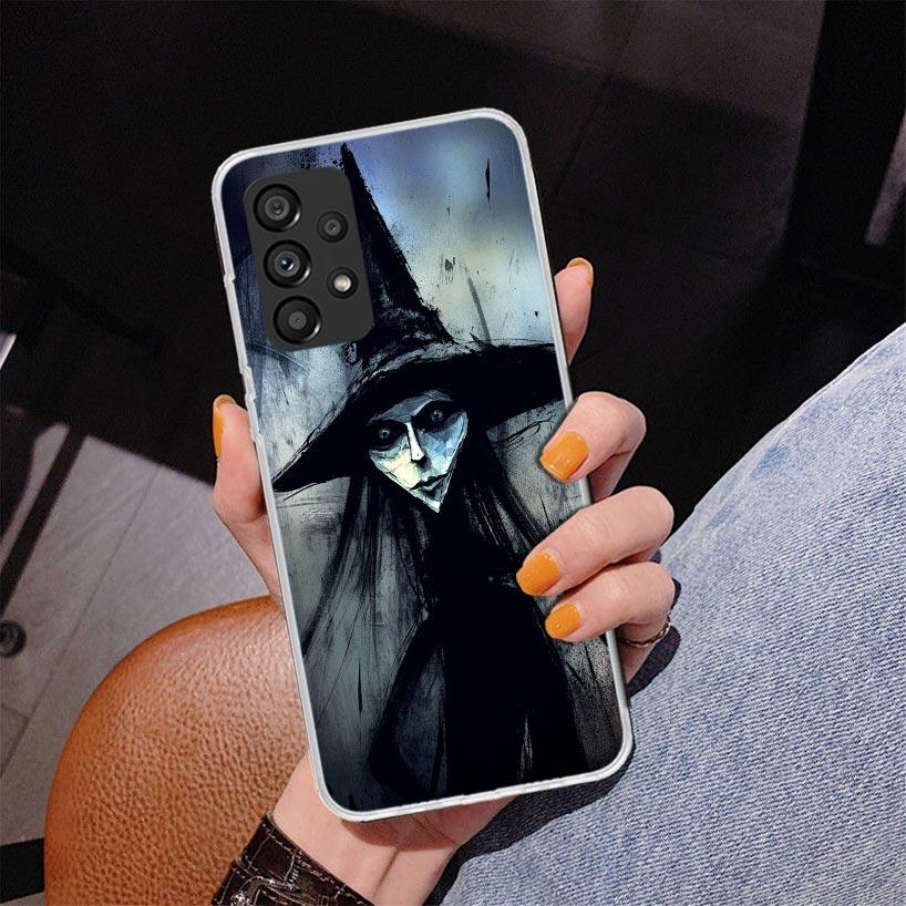 

Halloween Moon Witch Horror Phnoe Case for Samsung Galaxy A17 A37 A57 A16 A26 A36 A56 A15 A14 A13 A55 A54 A53 A35 A34 A33 A25 A2 Samsung A13