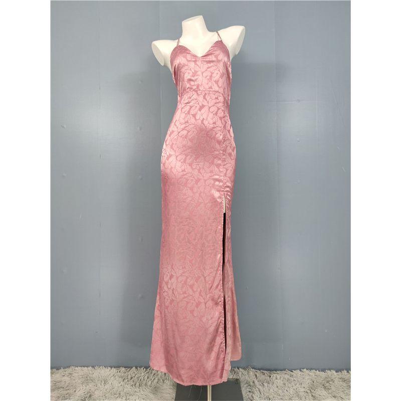 Cross Fancy Full Open Back Long Leg Dress